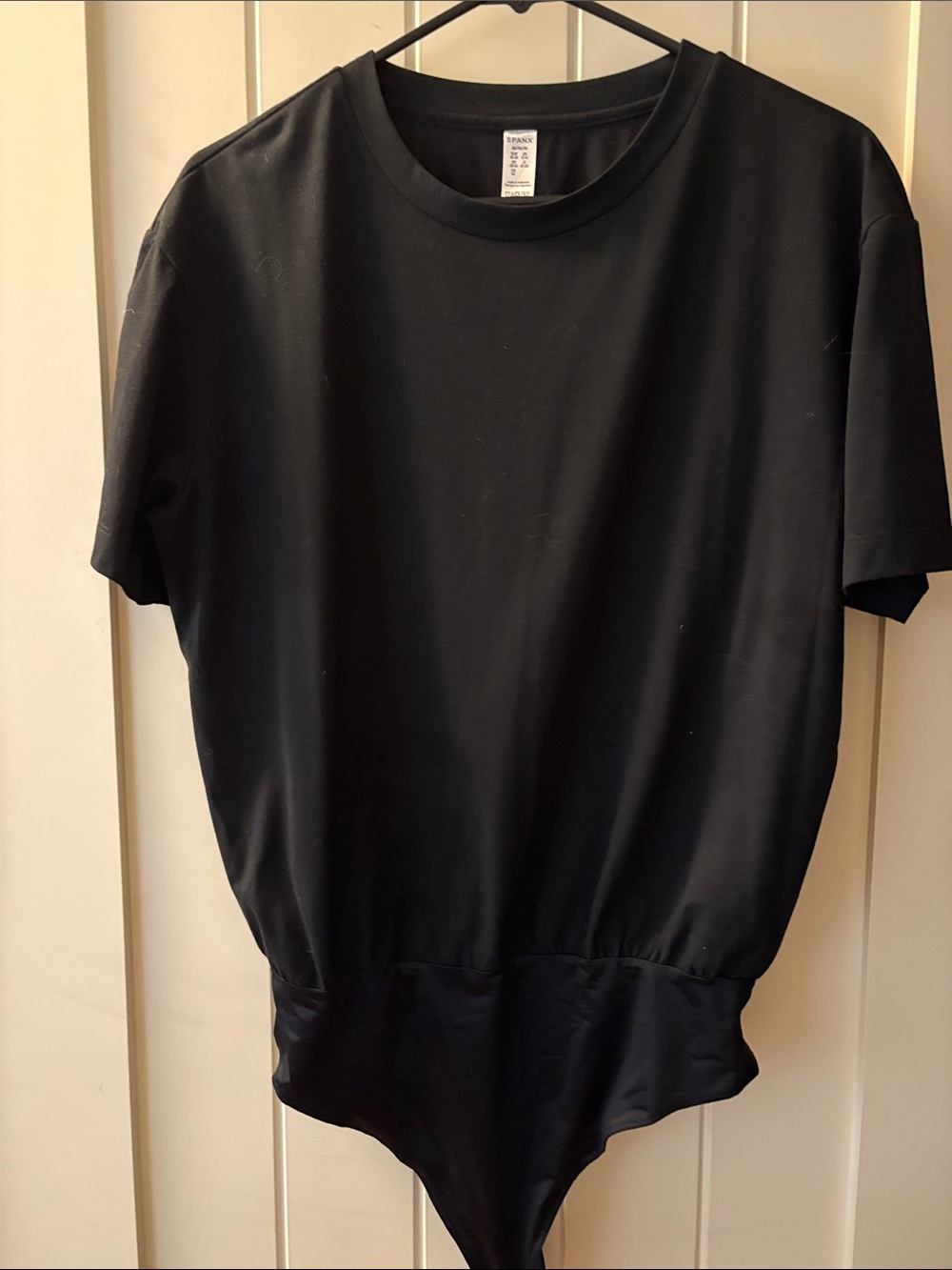 SPANX Black Short Sleeve Bodysuit